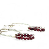 Garnet Link Earrings E82613