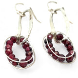 Garnet Link Earrings E82613