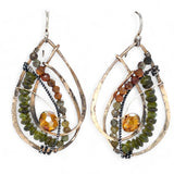 Gemstone Leaf Earrings E82525