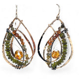 Gemstone Leaf Earrings E82525