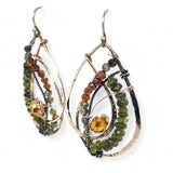 Gemstone Leaf Earrings E82525