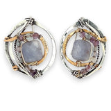 Iolite Medallion Earrings E83346