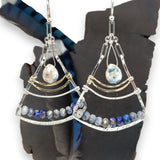 Lapis Fan Earrings E82140