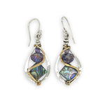 Abalone Mixed Metal Drop Earrings - Art by any Means Jewelryproduct_