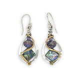 Abalone Mixed Metal Drop Earrings - Art by any Means Jewelryproduct_