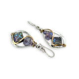 Abalone Mixed Metal Drop Earrings - Art by any Means Jewelryproduct_