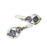 Abalone Mixed Metal Drop Earrings - Art by any Means Jewelryproduct_