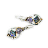 Abalone Mixed Metal Drop Earrings - Art by any Means Jewelryproduct_