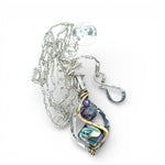 Abalone Mixed Metal Mini Pendant Necklace - Art by any Means Jewelryproduct_