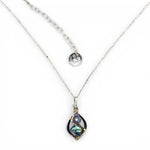 Abalone Mixed Metal Mini Pendant Necklace - Art by any Means Jewelryproduct_