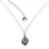 Abalone Mixed Metal Mini Pendant Necklace - Art by any Means Jewelryproduct_
