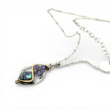 Abalone Mixed Metal Mini Pendant Necklace - Art by any Means Jewelryproduct_