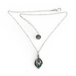 Abalone Mixed Metal Mini Pendant Necklace - Art by any Means Jewelryproduct_