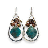 Acorn Chrysocolla Earrings E83567 - Art by any Means Jewelryproduct_