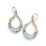 Amazonite Channel Hoop Earrings - Art by any Means Jewelryproduct_