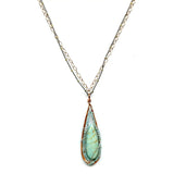 Amazonite Narrow Drop Necklace - Art by any Means Jewelryproduct_
