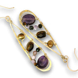 Amethyst Arches Drop Earrings - Art by any Means Jewelryproduct_