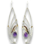 Amethyst Nexus Drop Earrings - Art by any Means Jewelryproduct_