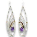 Amethyst Nexus Drop Earrings - Art by any Means Jewelryproduct_