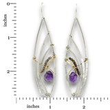Amethyst Nexus Drop Earrings - Art by any Means Jewelryproduct_