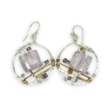 Amethyst Plaid Earrings - Art by any Means Jewelryproduct_