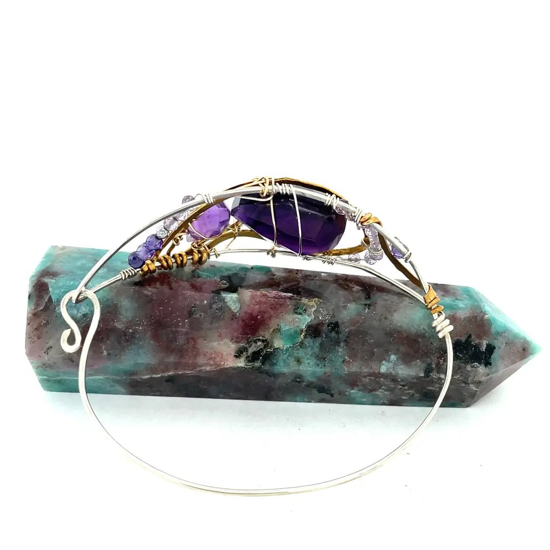 Amethyst Sharing Space Bracelet - Art by any Means Jewelryproduct_