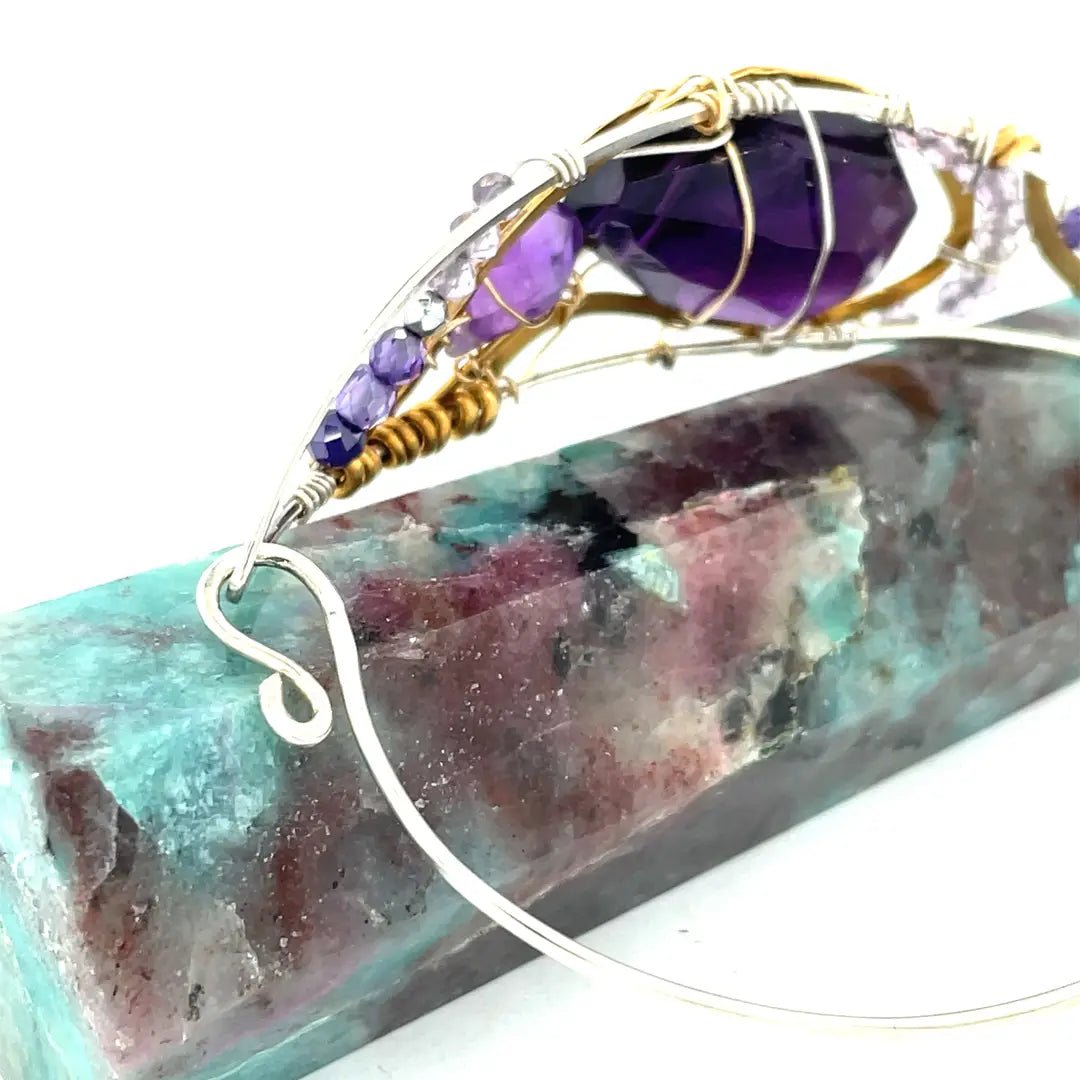 Amethyst Sharing Space Bracelet - Art by any Means Jewelryproduct_