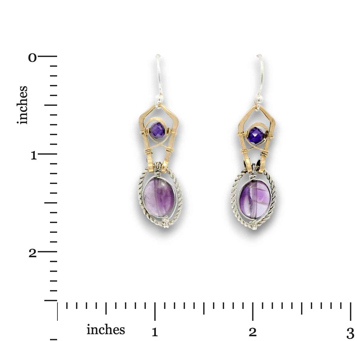 Amethyst Vessel Drop Earrings - Art by any Means Jewelryproduct_
