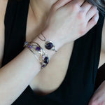 Amethyst Wave Bracelet B402 - Art by any Means Jewelryproduct_