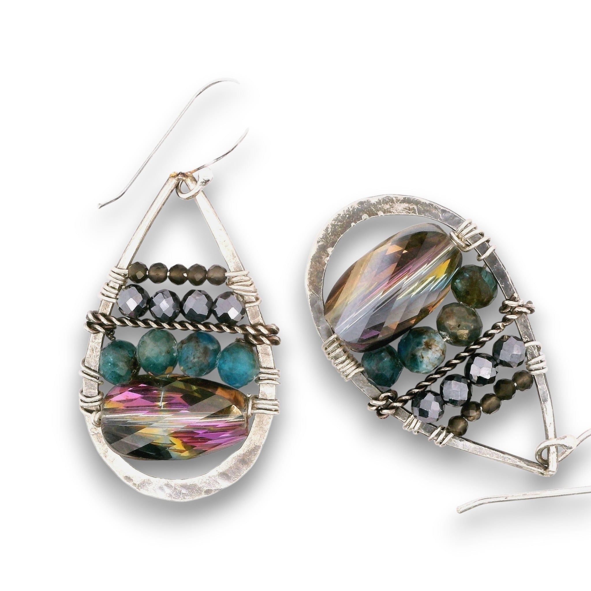 Apatite Aura Drop Earrings - Art by any Means Jewelryproduct_