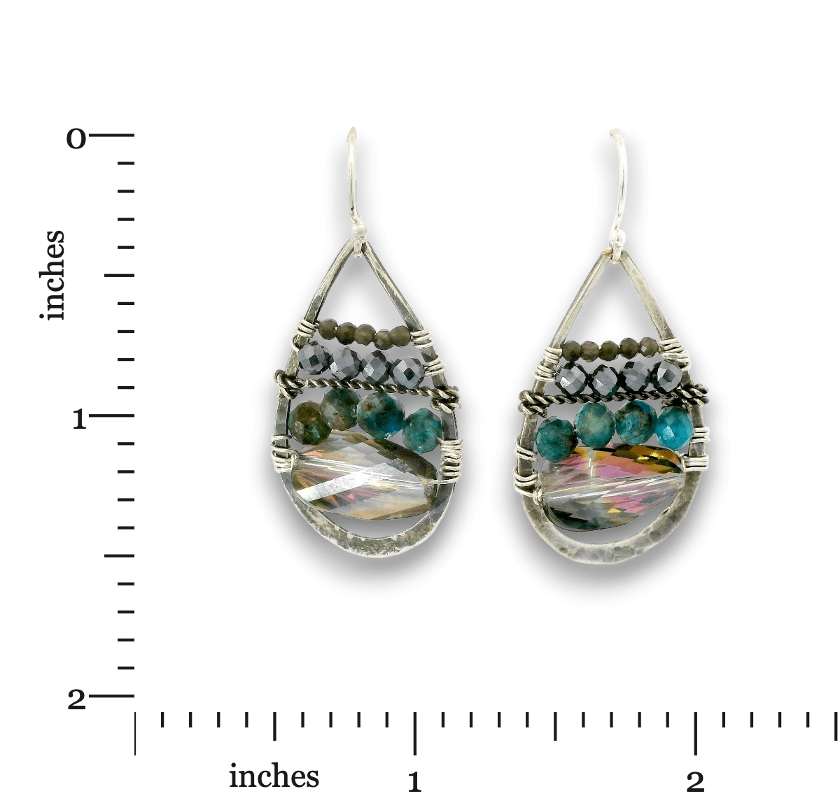 Apatite Aura Drop Earrings - Art by any Means Jewelryproduct_