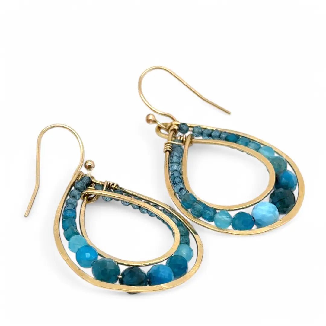 Apatite Channel Hoop Earrings E84097 - Art by any Means Jewelryproduct_
