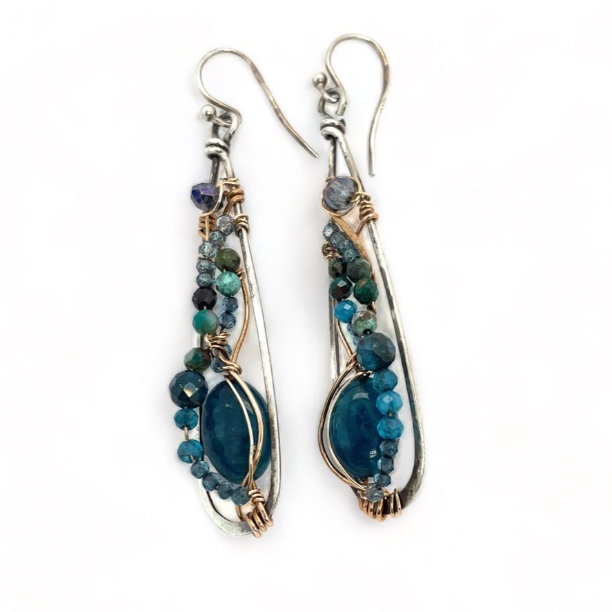 Apatite Jewel Drop Earrings - Art by any Means Jewelryproduct_