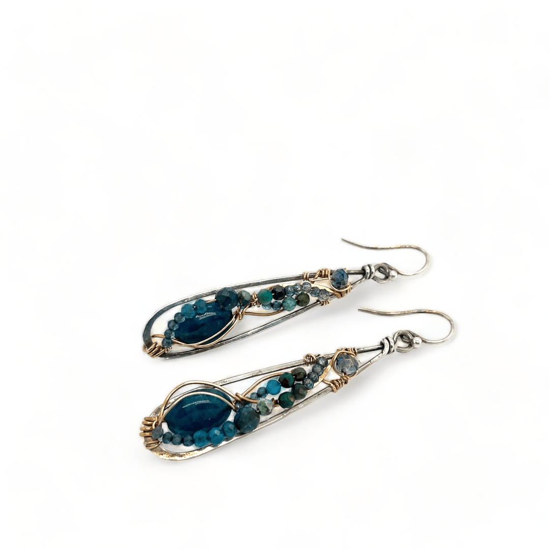 Apatite Jewel Drop Earrings - Art by any Means Jewelryproduct_
