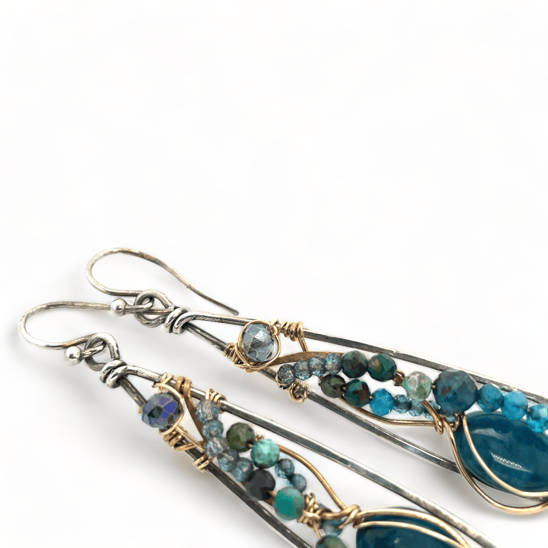 Apatite Jewel Drop Earrings - Art by any Means Jewelryproduct_