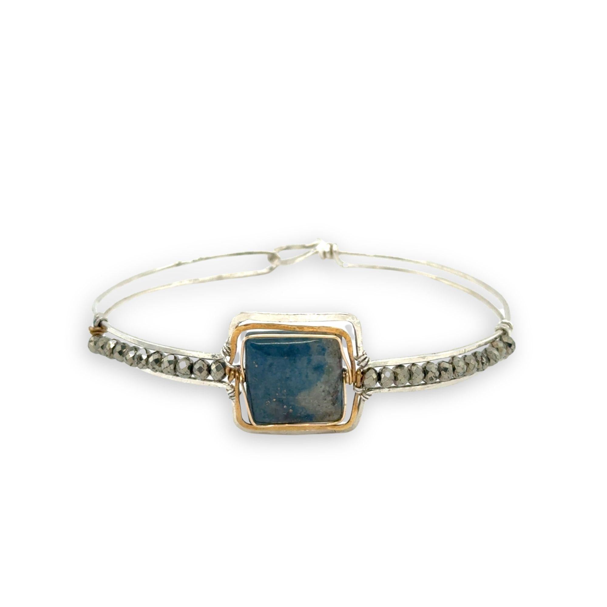 Apatite Squared Cuff Bracelet B420 - Art by any Means Jewelryproduct_