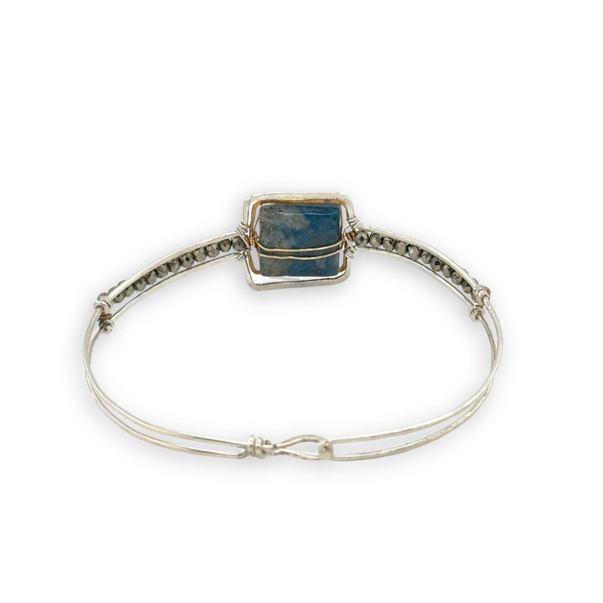 Apatite Squared Cuff Bracelet B420 - Art by any Means Jewelryproduct_