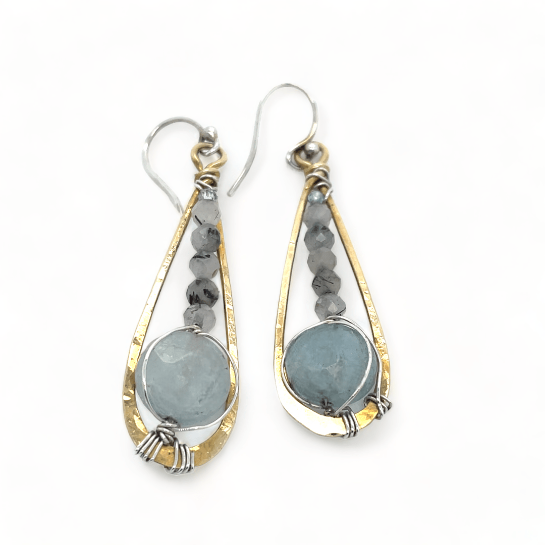 Aquamarine Drop Earrings E82004 - Art by any Means Jewelryproduct_