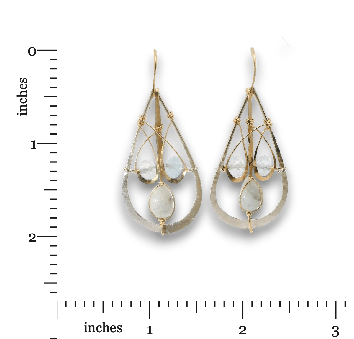 Aquamarine Equanimity Continuous Wire Earrings - Art by any Means Jewelryproduct_