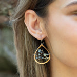 Aquamarine Galaxy Continuous Wire Earrings - Art by any Means Jewelry#product_