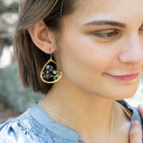 Aquamarine Galaxy Continuous Wire Earrings - Art by any Means Jewelry#product_