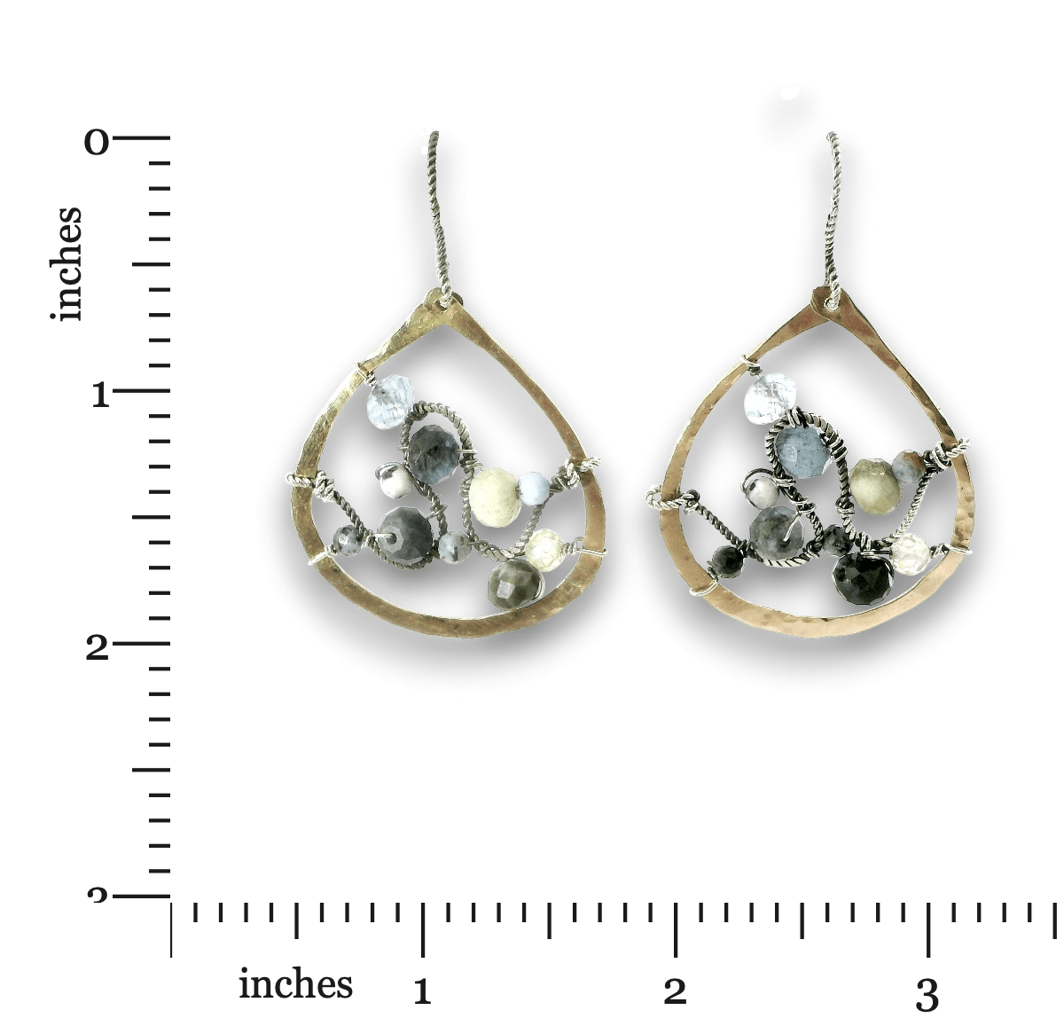 Aquamarine Galaxy Continuous Wire Earrings - Art by any Means Jewelryproduct_
