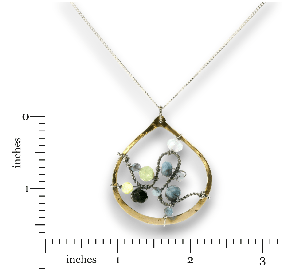 Aquamarine Galaxy Continuous Wire Necklace - Art by any Means Jewelryproduct_