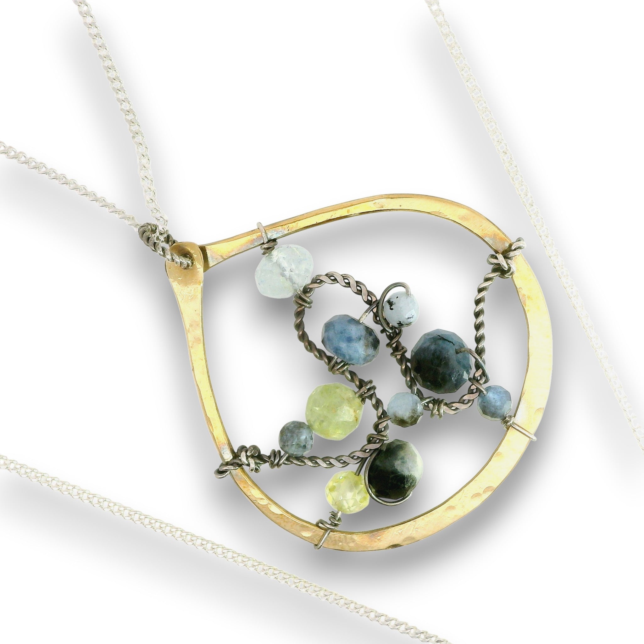 Aquamarine Galaxy Continuous Wire Necklace - Art by any Means Jewelryproduct_