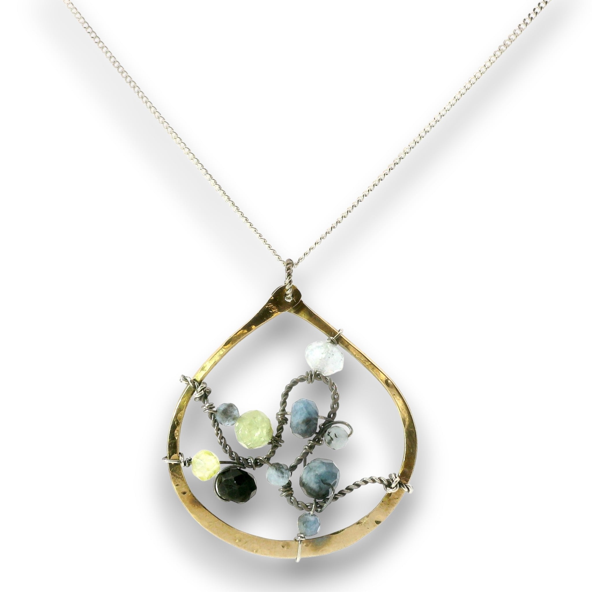 Aquamarine Galaxy Continuous Wire Necklace - Art by any Means Jewelryproduct_