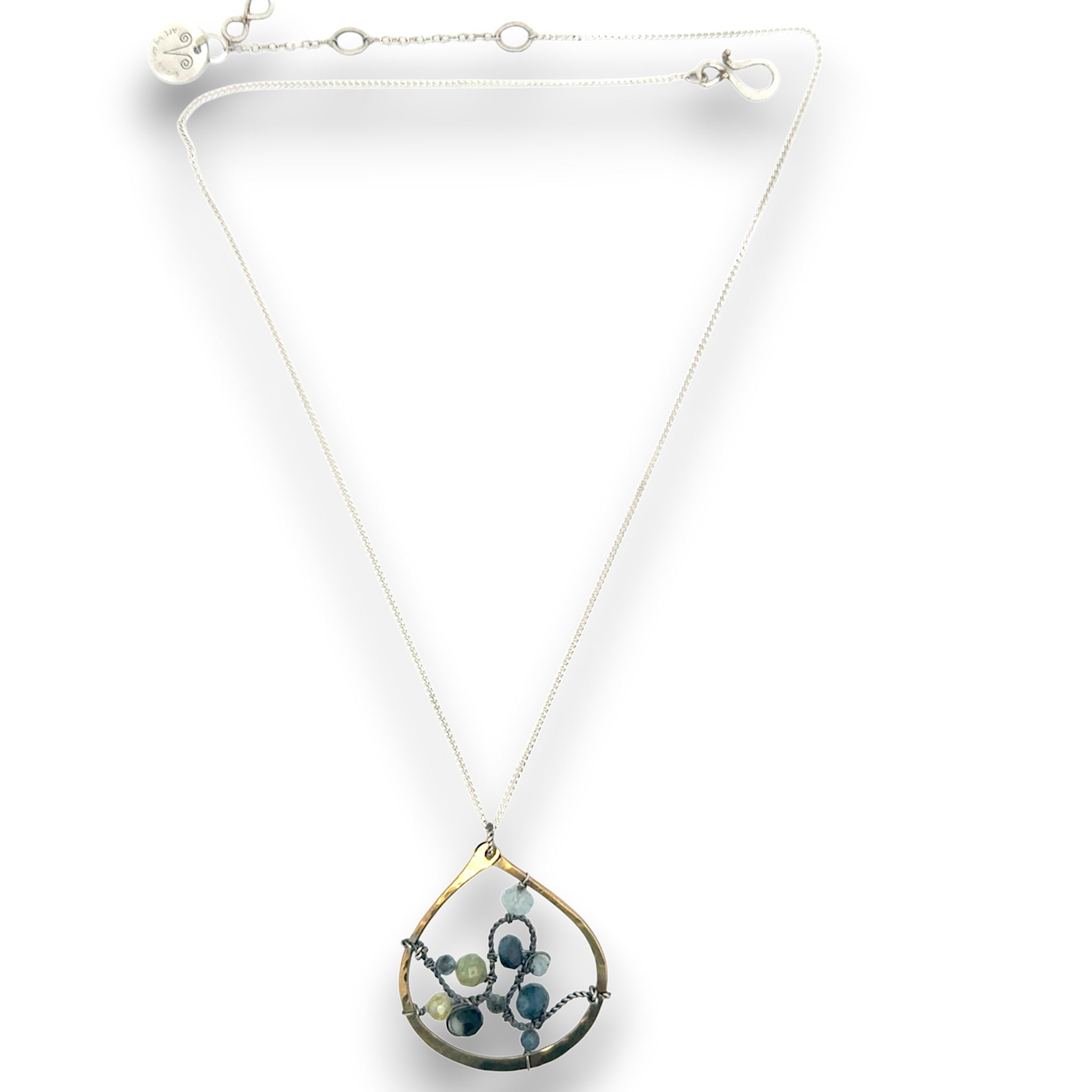 Aquamarine Galaxy Continuous Wire Necklace - Art by any Means Jewelryproduct_