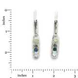 Aquamarine Inertia Linear Earrings