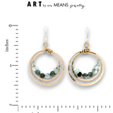 Aquamarine Inner Circle Hoop Earrings