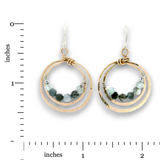Aquamarine Inner Circle Hoop Earrings
