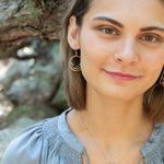 Aquamarine Inner Circle Hoop Earrings - Art by any Means Jewelry#product_